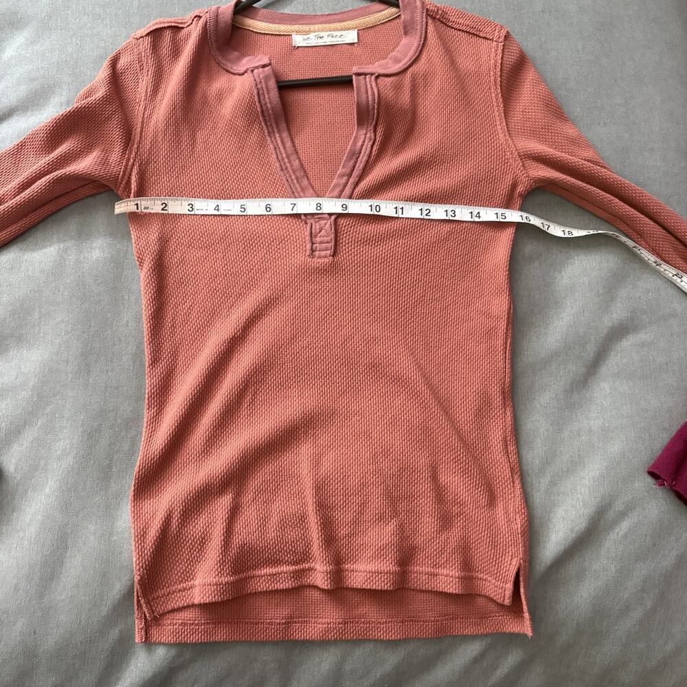 We The Free Long Sleeve Thermal Top Waffle Knit Pattern Cuffs Sm GORPCORE - Picture 5 of 6